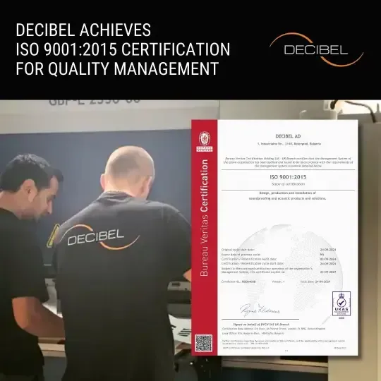 DECIBEL получает сертификат ISO 9001:2015 по управлению качеством